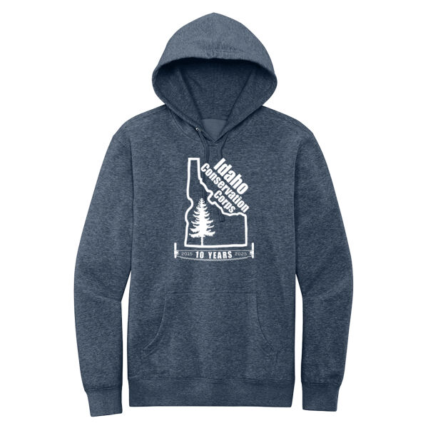 District Idaho Conservation Corps "10 Years" Printed- - Fleece Hoodie Thumbnail