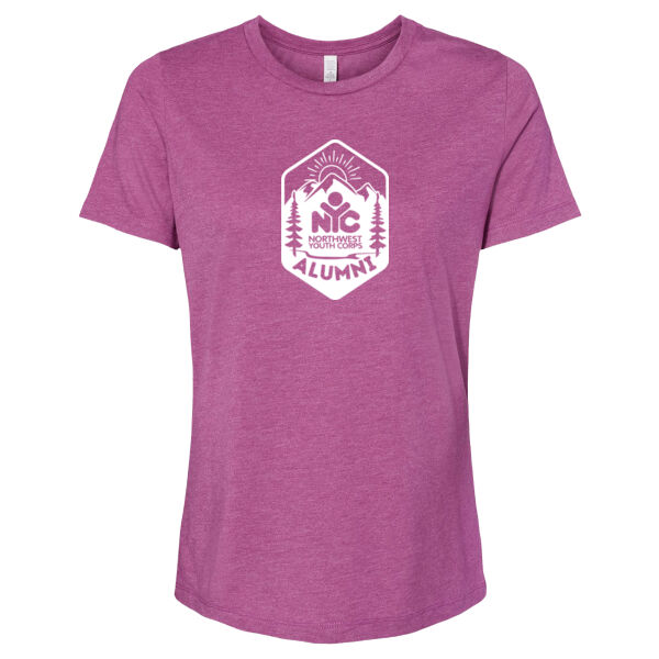 Bella + Canvas Northwest Youth Corps Aulumni Printed- - Women’s Relaxed Fit Heather CVC Tee Thumbnail